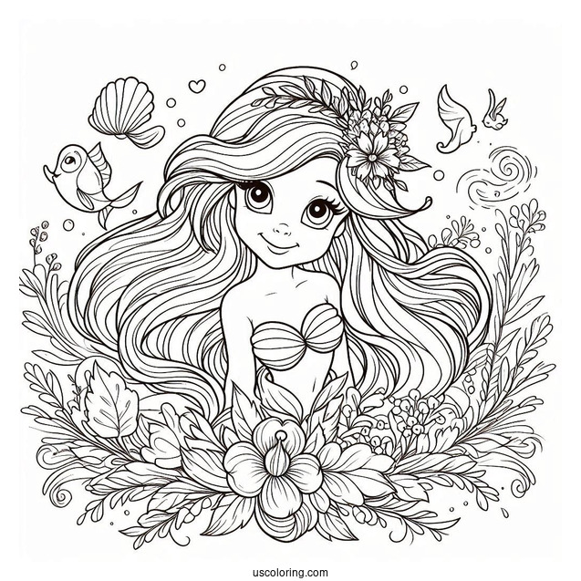 The Little Mermaid Poster Coloring Page