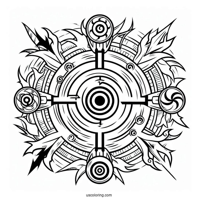 Kurama Chakra Mode Naruto Coloring Page