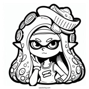 Splatoon Coloring Page Of Marina Ida Outline Splatoon 2