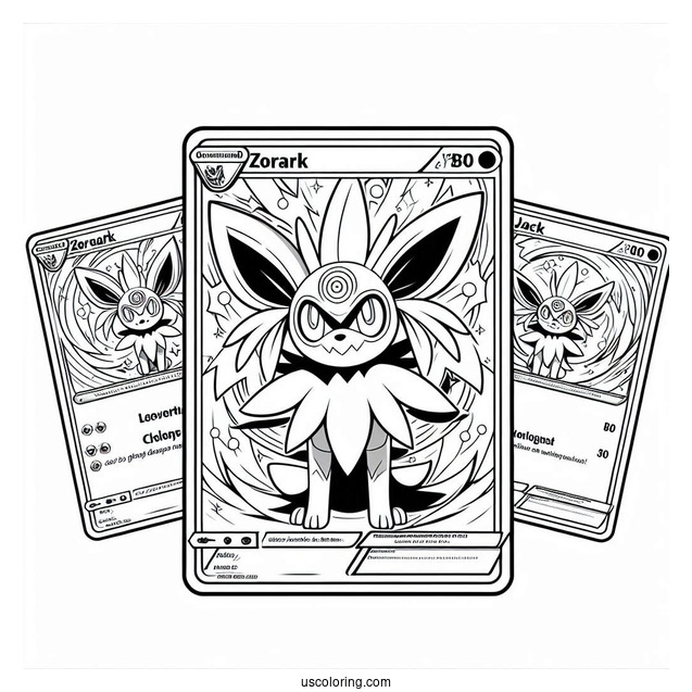 Zoroark Mind Jack Pokemon Card Coloring Page