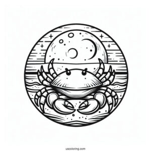 Nigerian Moon Crab Coloring Page At The Beach