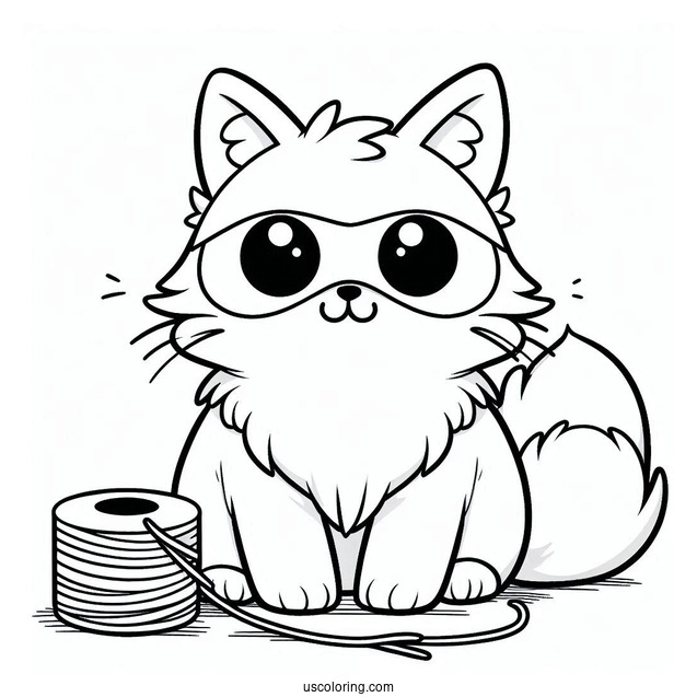 Cool Cat Dubbing Coloring Sheet