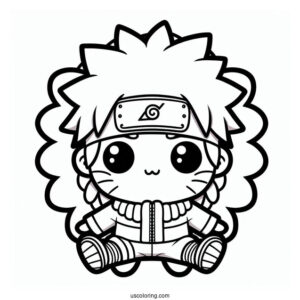 Kawaii Naruto Coloring Page For Preschoolers