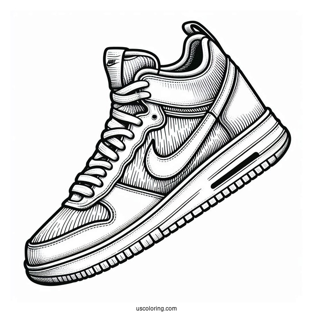 Pair Of Nike Coloring Page KB 7