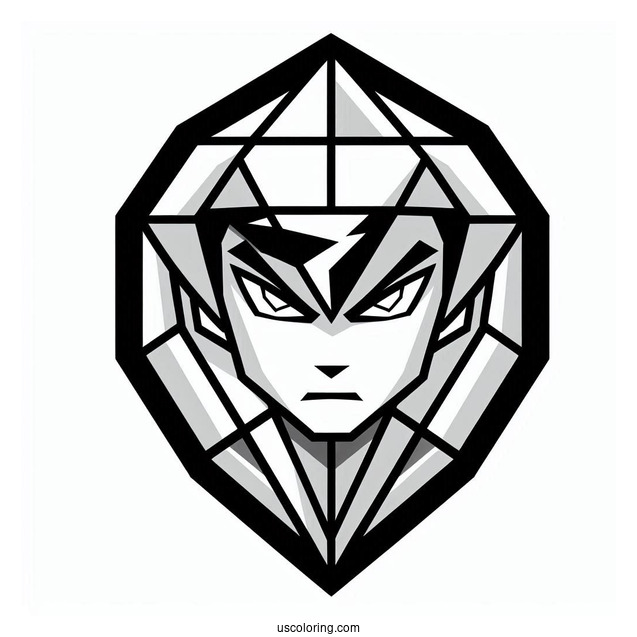 Ben 10 Coloring Page Of Simple Diamondhead