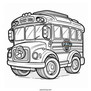 Paw Patrol Bus Coloring Page