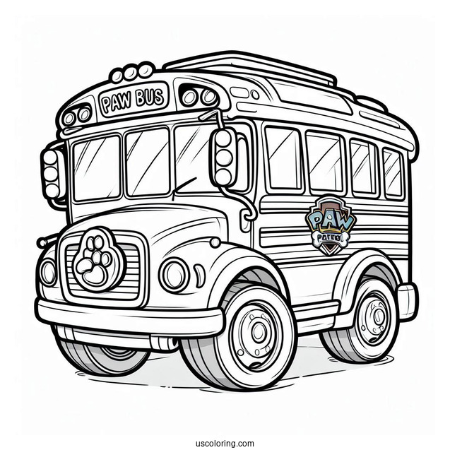 Paw Patrol Bus Coloring Page
