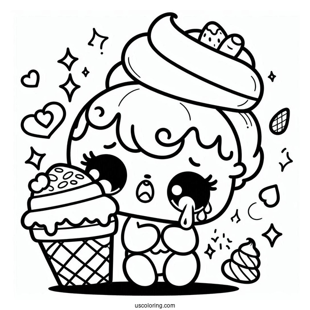 Ice Cream Dream Shopkins Crying For Coloring