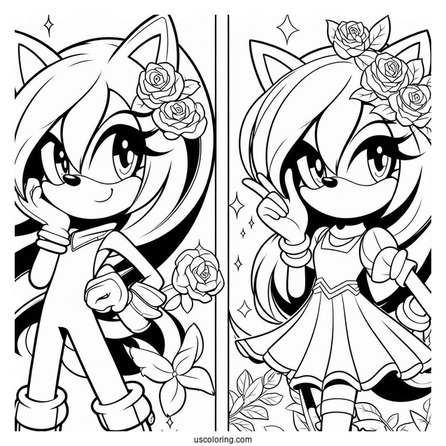 Easy Super Sonic Coloring Page For Kids