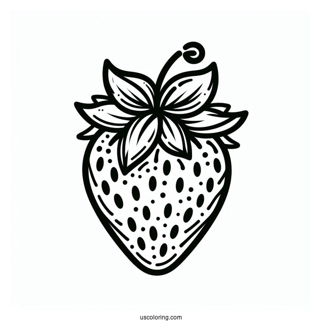Easy Outline Of Strawberry