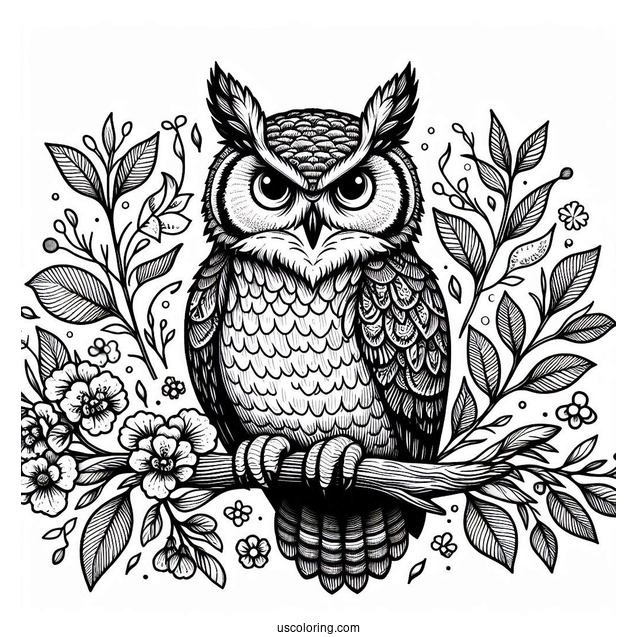 Great Horned Owl To Colorv