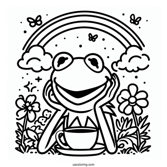 Easy Outline Of Kermit The Frog Coloring In