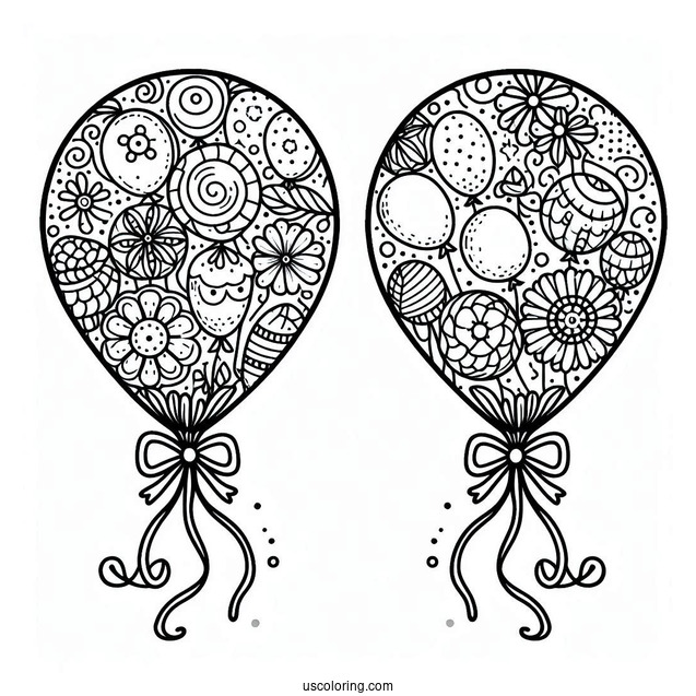 Two Easy Balloons To Color