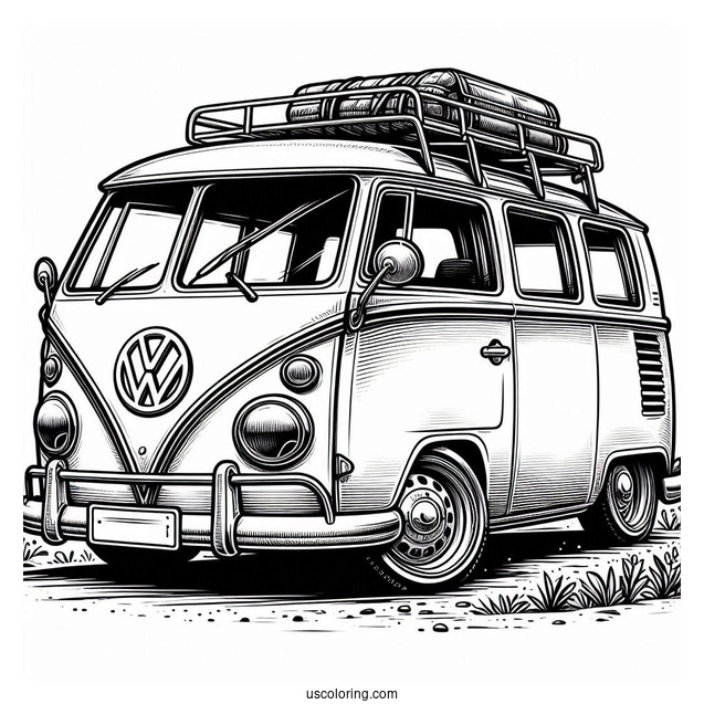 VW Kombie Car To Color