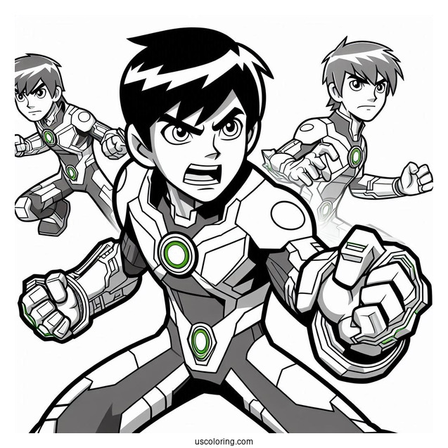 Ben 10 Coloring Page Of Grey Matter For Kids