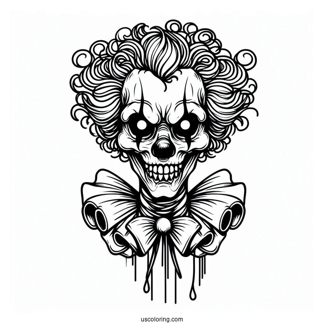 Outline of Spooky Clown
