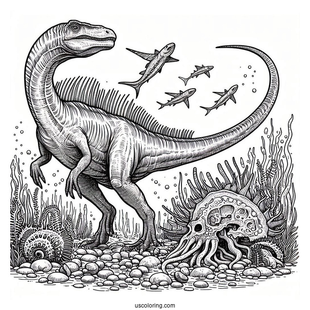 Terrifying Liopleaurodon Under The Sea