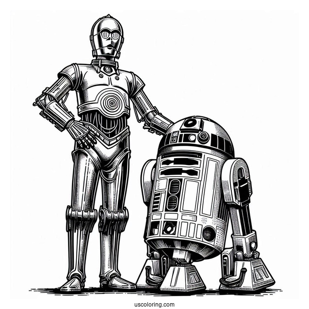 C-3PO And R2-D2 Standing Together