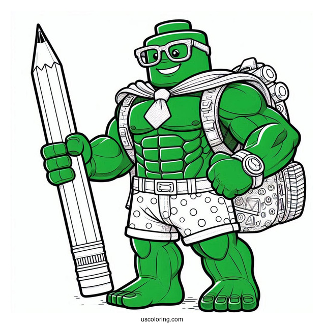 Lego Hulk Coloring For Kids