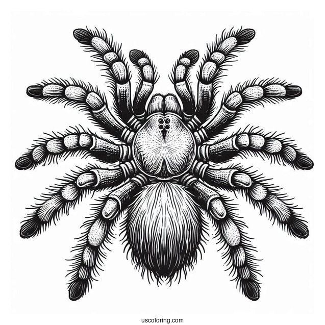 Texas Brown Tarantula Coloring Sheet