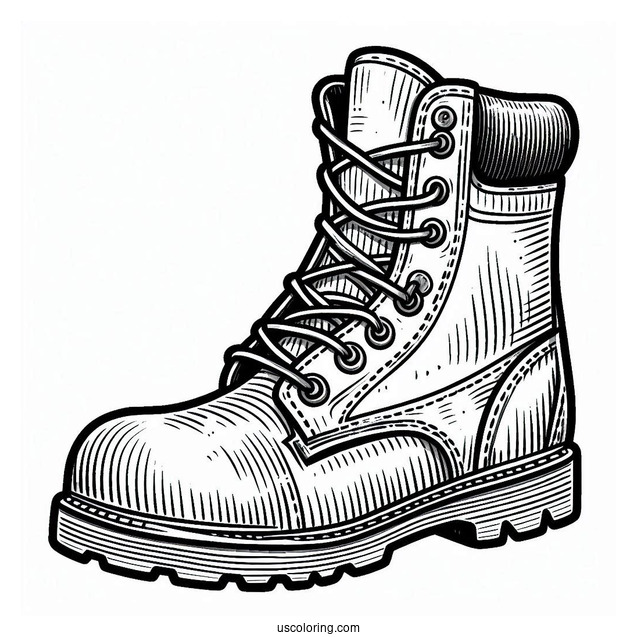 Carhartt Boot Coloring In FOr Kids