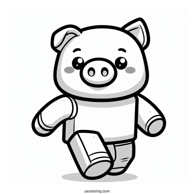 Coloring Page Of Piggy From Roblox