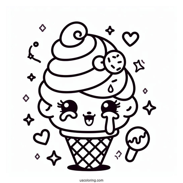 Ice Cream Dream Shopkins Crying For Coloring