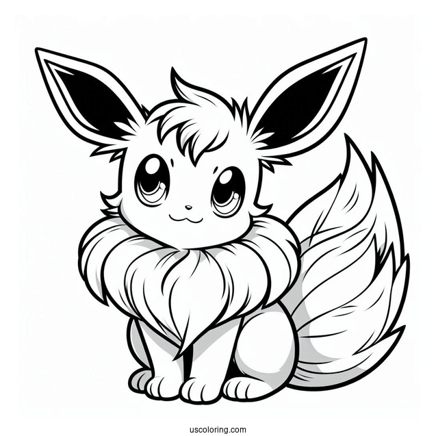 Leafeon Eevee Coloring Sheet