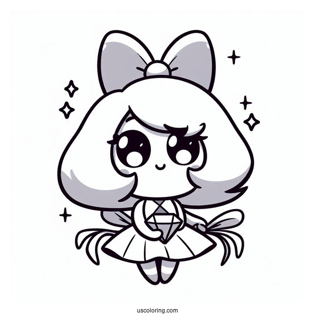 Kawaii Amethyst Steven Universe Coloring Page For Preschoolers