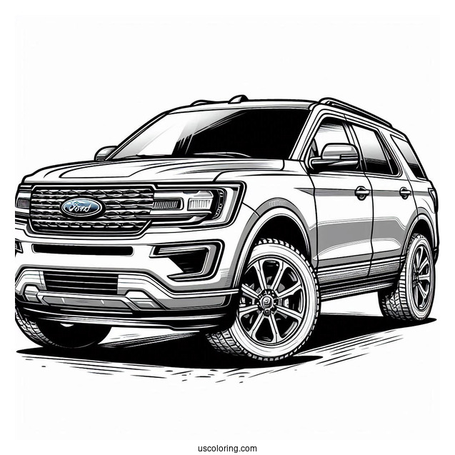 Ford SUV Coloring Sheet