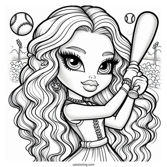 Bratz Phoebe Playing Baseball