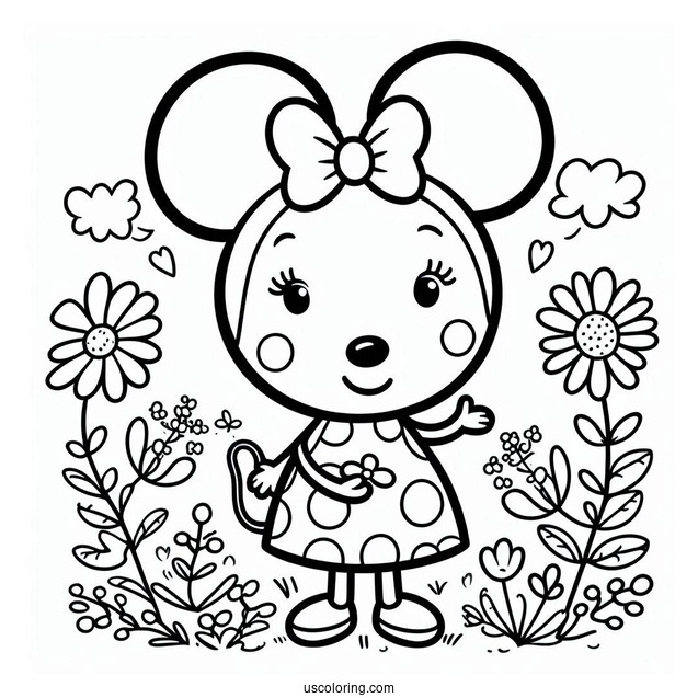 Mandy The Mouse Coloring Page
