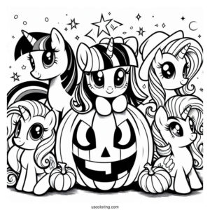 Twilight Sparkle and Friends in Jack-O-Lantern