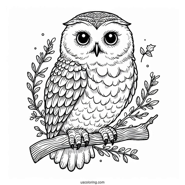 Hedwig The Snowy Owl To Color From Harry Potter