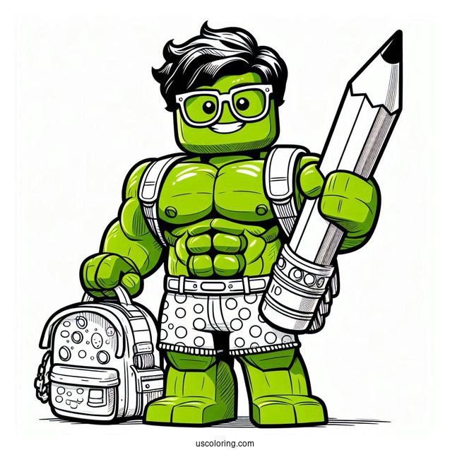 Lego Hulk Coloring For Kids
