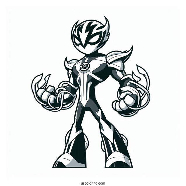 Ben 10 Coloring Page Of Wildvine Alien Form