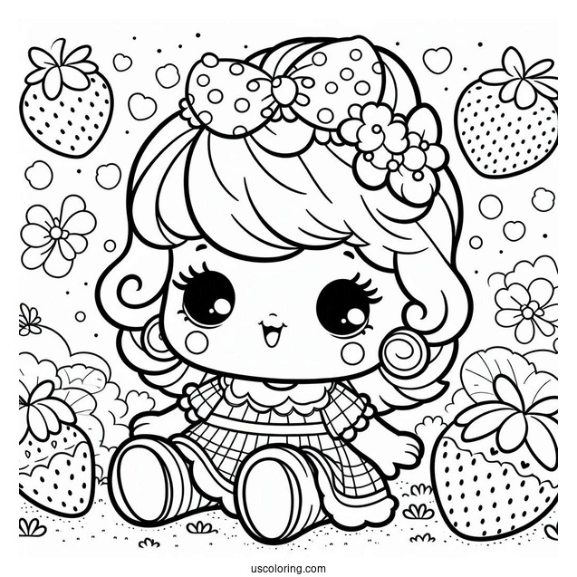 Strawberry Shortcake Coloring Page of Baby Strawberry Shortcake For Kids