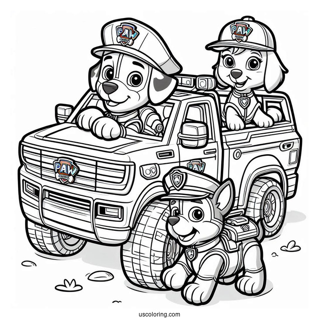 Paw Patrols Friends In Their Vehicles