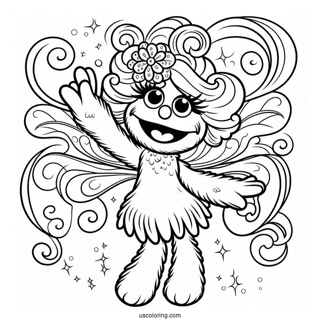 Abby Cadabby Outline Coloring In For Kids