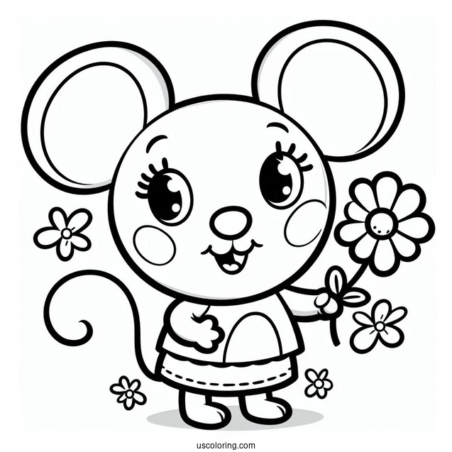 Mandy The Mouse Coloring Page