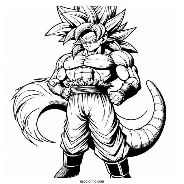 Dabura Standing Strong Dragon Ball Z Coloring Page
