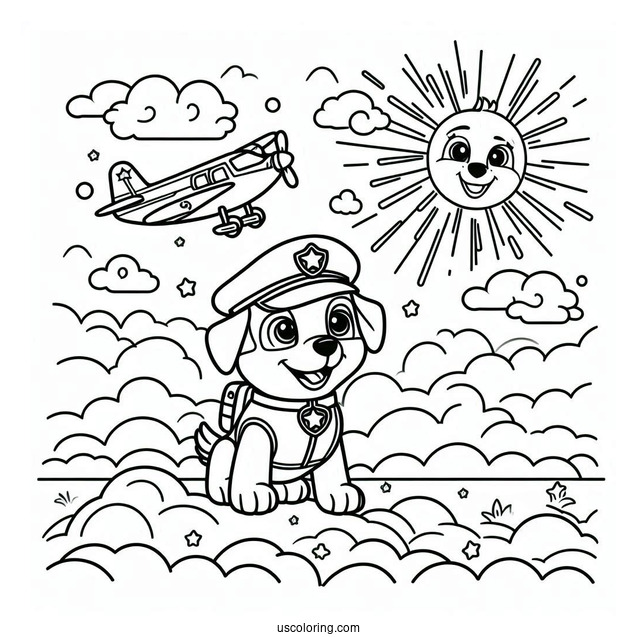 Simple Coloring Sheet Of Sky From Paw Patrol