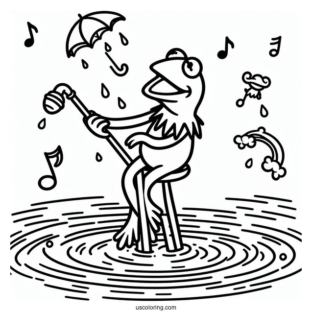 Easy Outline Of Kermit The Frog Coloring In