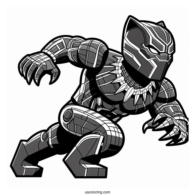 Marvel Lego Black Panther Coloring For Kids