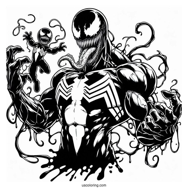 Venom Vs Carnage Coloring Page