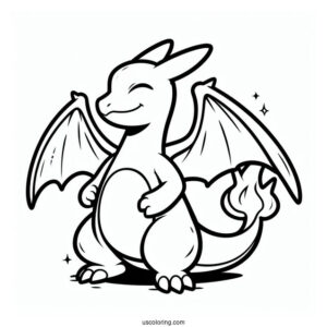 Simple Charizard Pokemon To Color