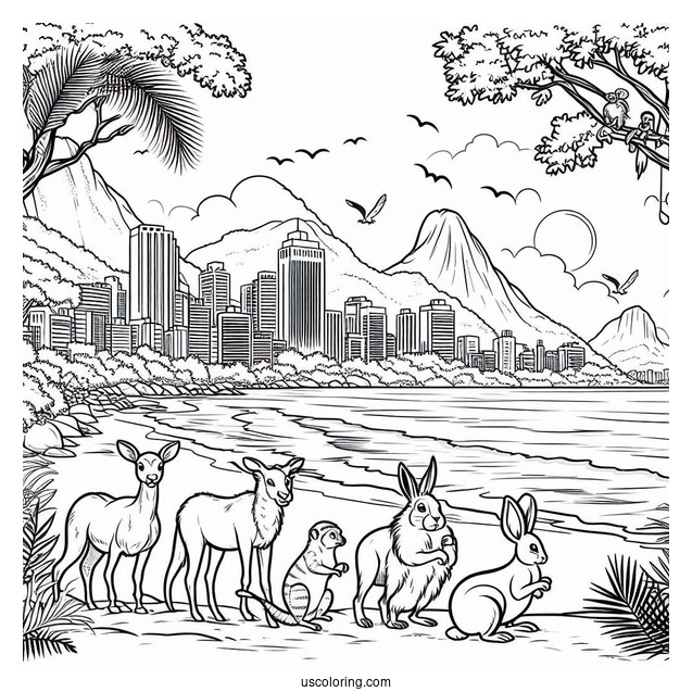 Rio Animals At The Beach