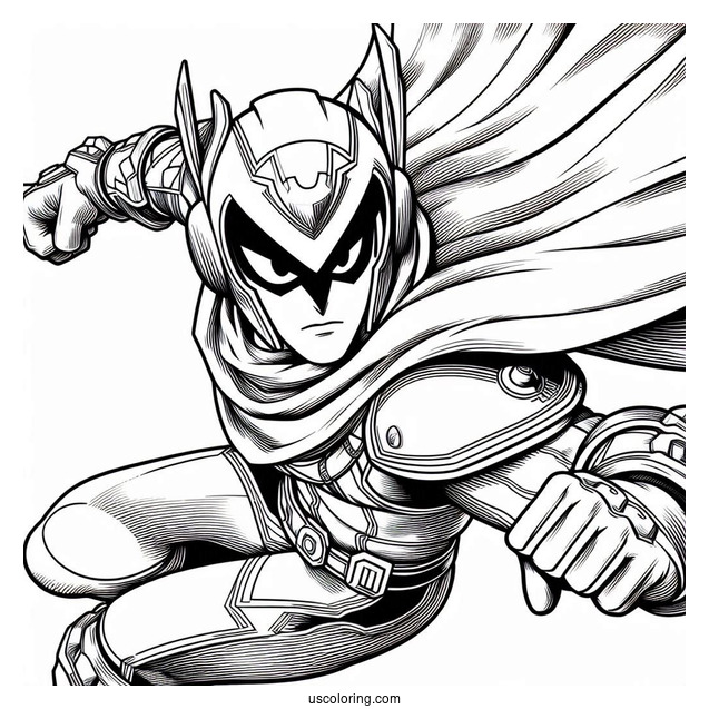 Super Smash Bros Coloring Page Of Captain Falcon Outline
