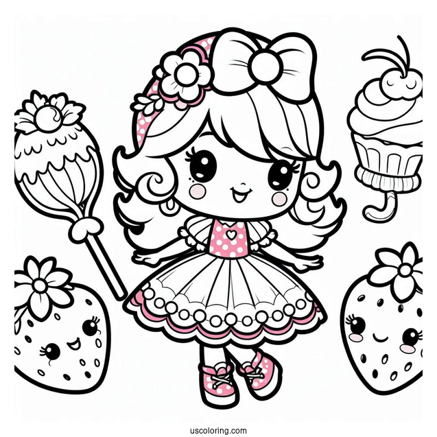 Strawberry Shortcake Coloring Page And Friends