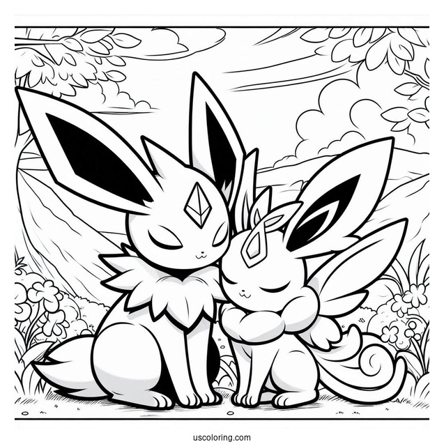 Glaceon And Sylveon Charming Chill Pokemon Card